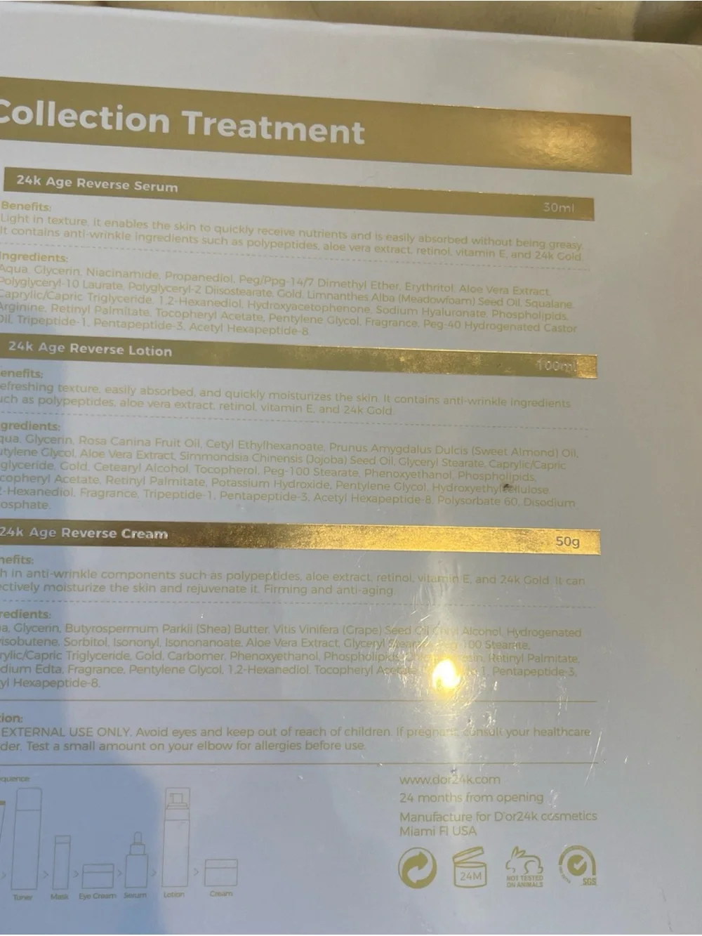 D’OR24K Prestige 24k Age Reverse System Collection Treatment New/Sealed - Picture 6 of 7